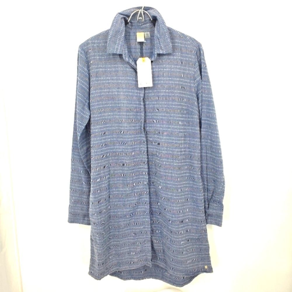 Roxy Shirt Dress With Long Sleeves And Button Front Closure Hidden Side Pockets